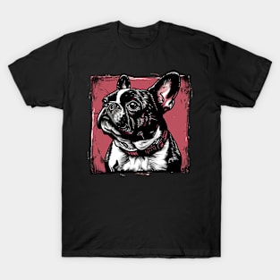 Retro Art French Bulldog Dog Lover T-Shirt